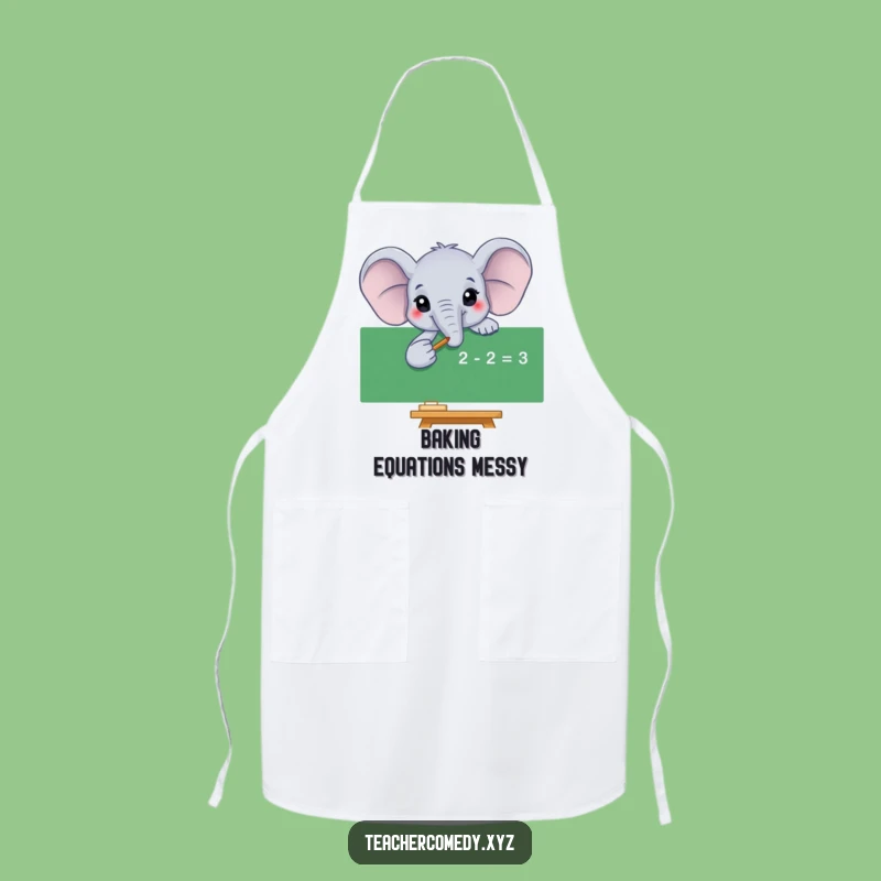 Funny Elephant Equation Apron, Hilarious Chef's Gift For Smarty Pants