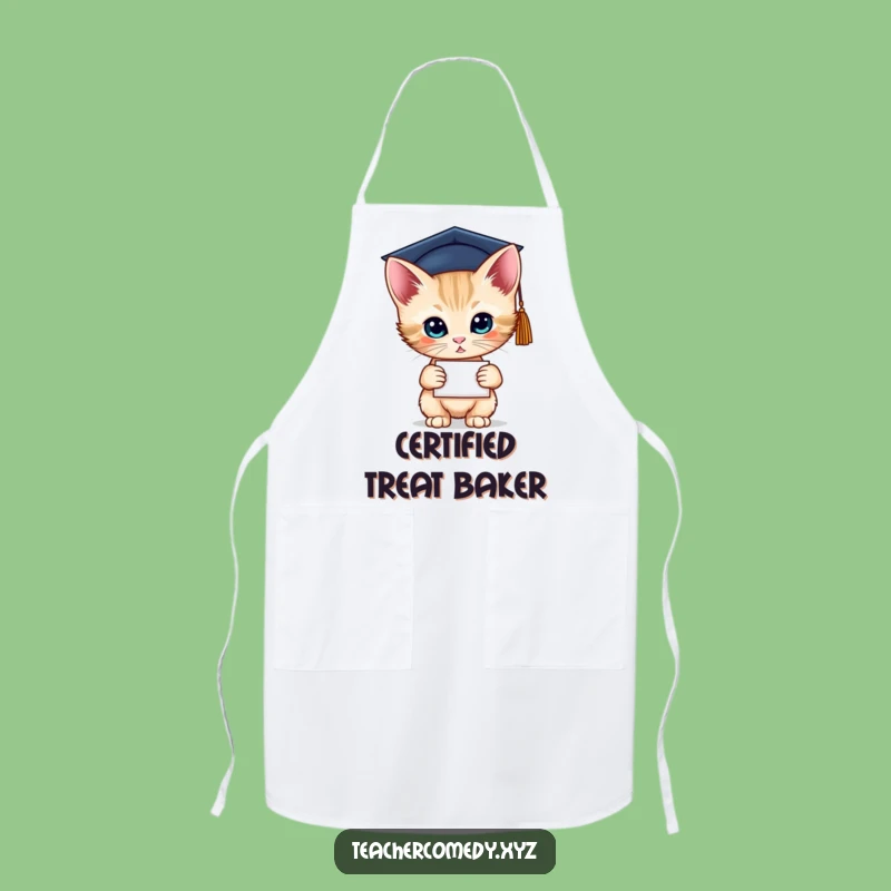 Funny Scholar Kitten Apron - Hilarious Gift for Smart Cooks