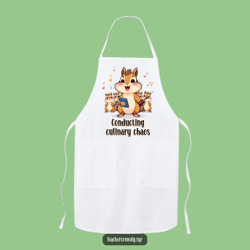 Funny Chipmunk Chef's Song Apron: Hilarious Outfit for Kitchen Melodies and Cooking Fun