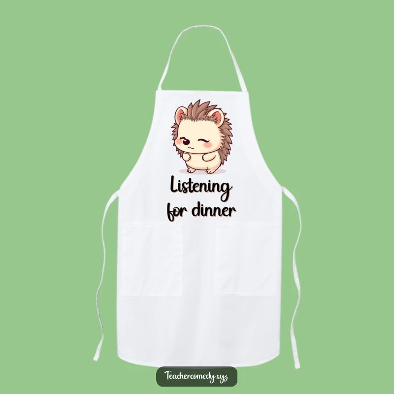 Funny Kawaii Hedgehog Apron - For Kitchen Conversations & Hilarious Creations!
