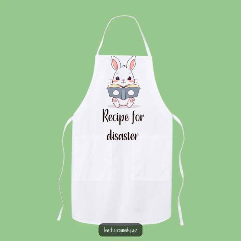 Funny Kawaii Rabbit Apron - Cook Up Stories with This Bookish Chef!
