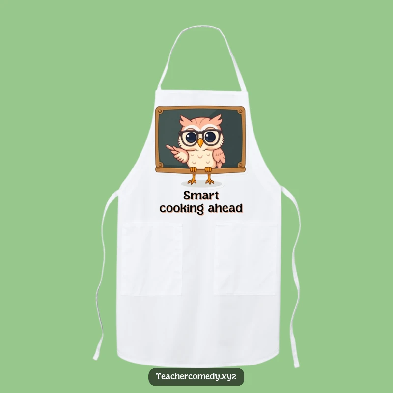 Funny Owl Chef Apron: Smart Cooking Lessons, Humorous Kitchen Essential