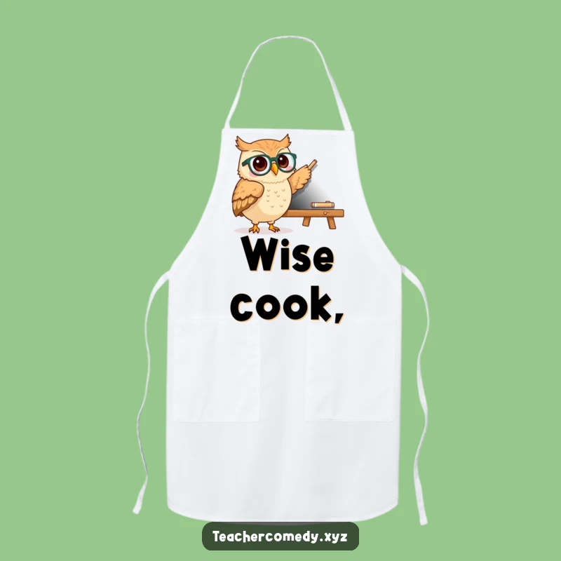 Funny Kawaii Owl Specs Apron - Hilarious Teacher Accessory for Classrooms