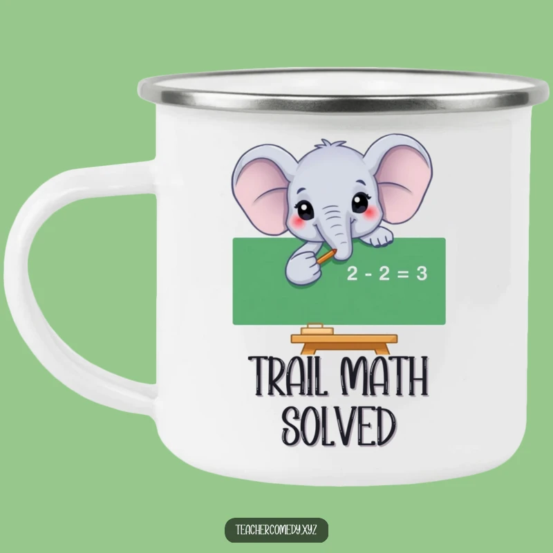 Funny Elephant Math Equation Camping Mug, Outdoor Adventure Gift