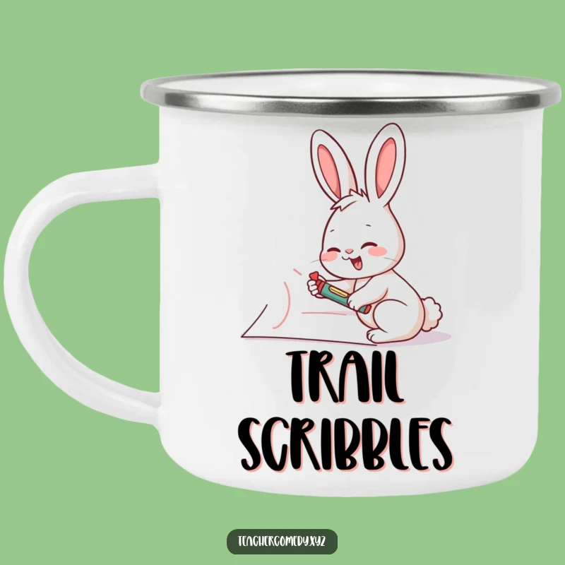Funny Rabbit Artist Camping Mug - Create on the Go