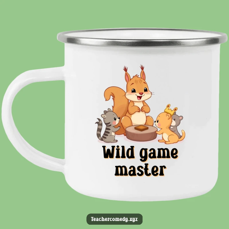 Funny Squirrel Game Camping Mug, Outdoor Fun Gift