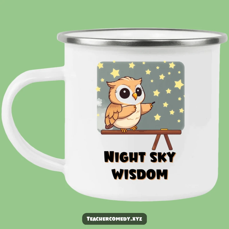 Funny Owl Camping Mug - Outdoor Star Pointer Drinkware Gift