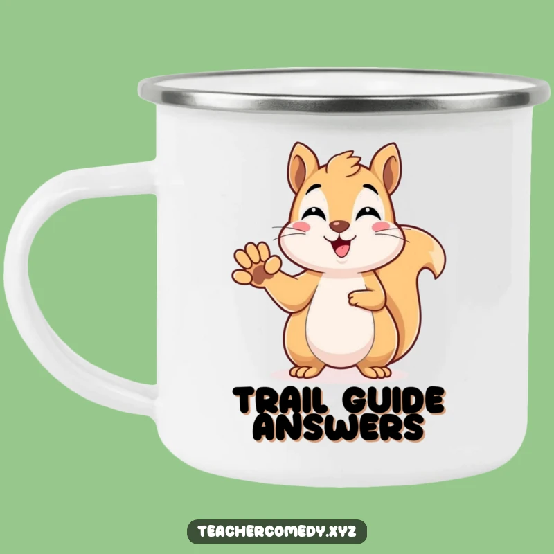 Funny Kawaii Squirrel Answering Camping Mug - Fuel Your Brain on the Go!