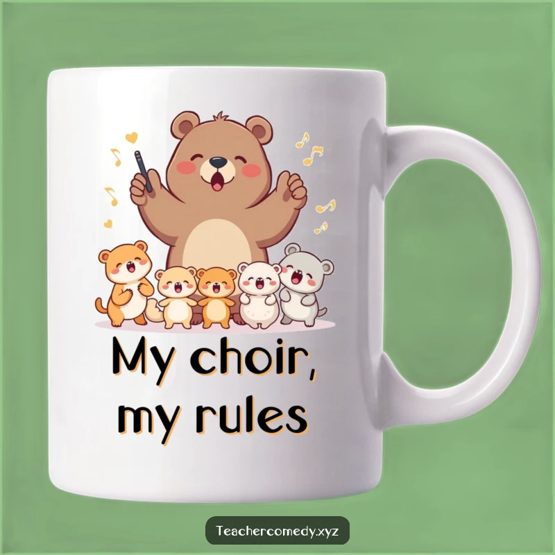 Funny Bear Choir Mug - A Hilarious Gift for Music Lovers and Nature Enthusiasts