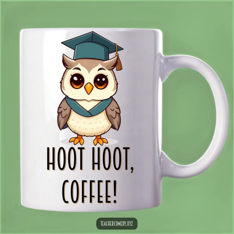 Funny Graduation Owl Mug: Cheerful Scholar for a Smart Gift
