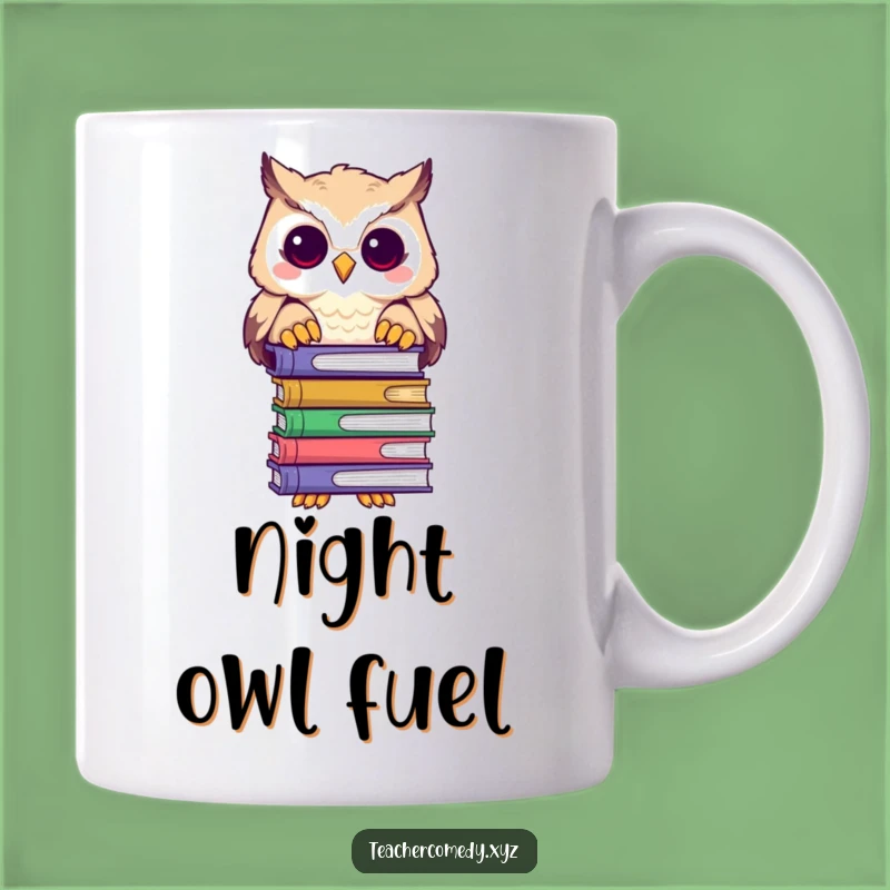 Funny Owl Librarian Mug: Playful Book Owl Design, Perfect Funny Gift for Readers