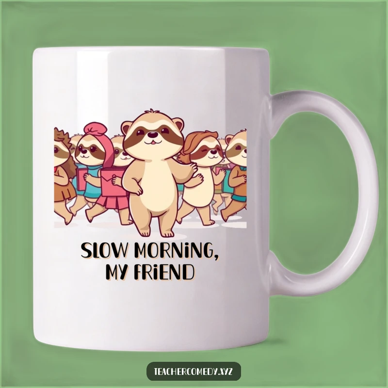 Funny Sloth Marching Mug: Inspirational Slow Living Gifts, Perfect Funny Gift for Patience Lovers