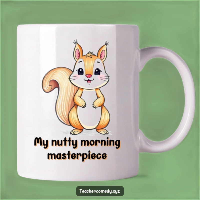 Funny Squirrel Artist Mug - Playful Crayon Drawing Gift for Creatives