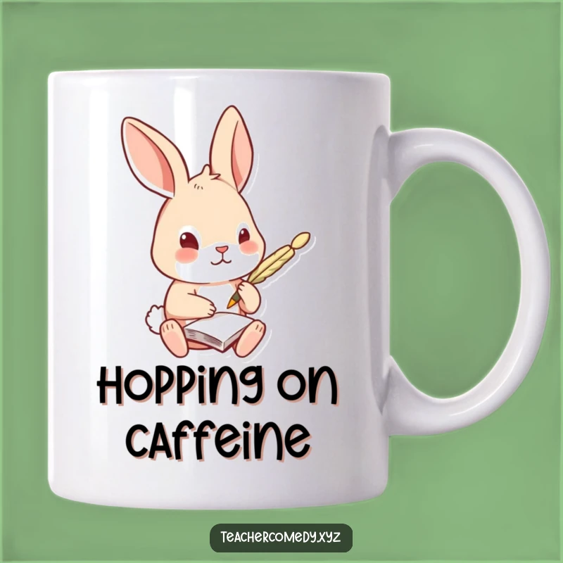 Funny Rabbit Quill Mug: Curious Scholar Gifts, Perfect Funny Gift for Writers and Book Lovers