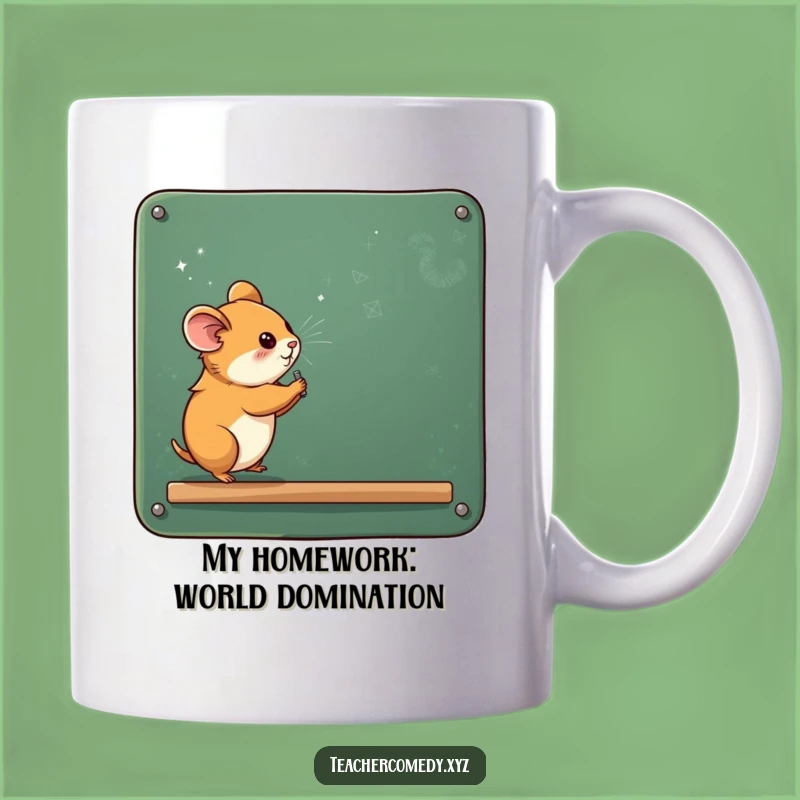 Funny Hamster Chalkboard Mug - Perfect Gift for Curious Minds and Bookworms