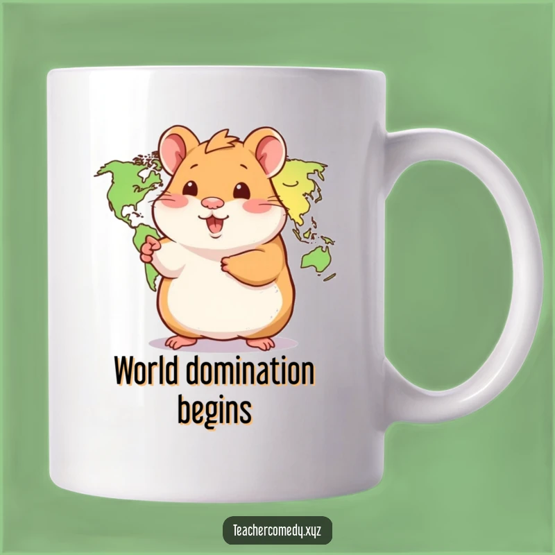 Funny Hamster World Map Mug: Adventurous Pet Gifts, Perfect Funny Gift for Travelers and Dreamers