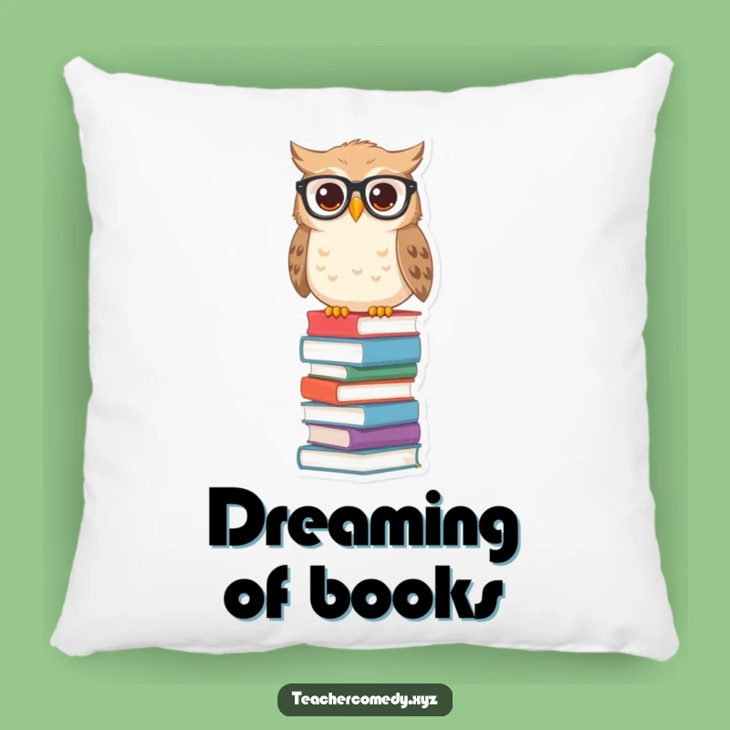 Funny Owl Books Pillow, Cozy Comfort For Bookworms