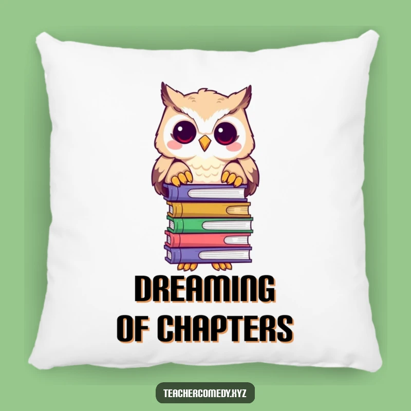 Funny Owl Book Pillow: Cozy Reading Owl Cushion, Adorable Funny Gift Decor