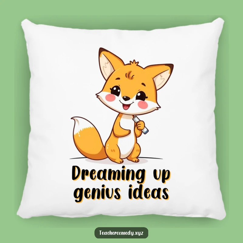 Funny Kawaii Fox Writing Pillow - Cozy Comfort with a Hilarious Fox!