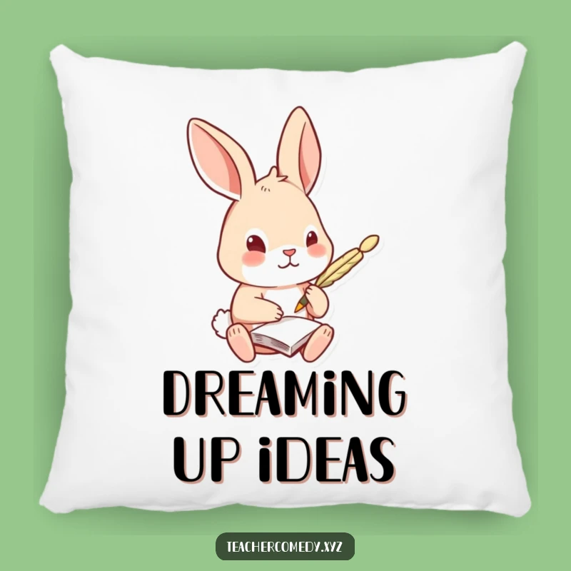 Funny Rabbit Quill Pillow: Cozy Scholar Cushion, Sweet Funny Gift for Comfort and Inspiration