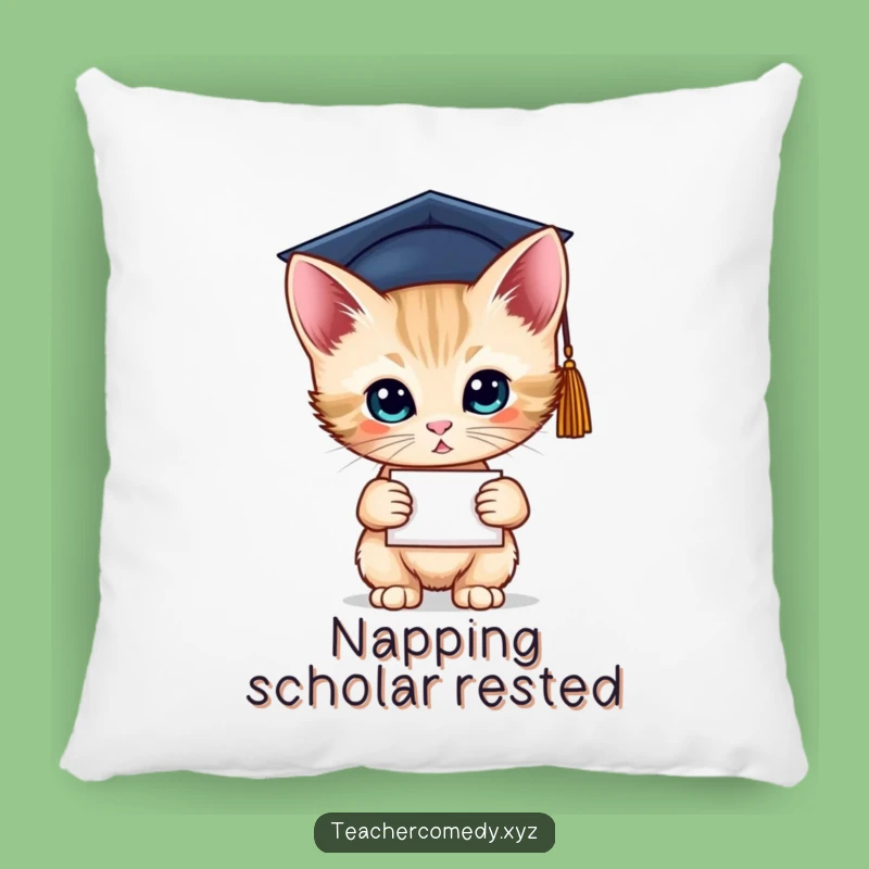 Funny Graduation Kitten Pillow - Soft & Cute Gift for Grads