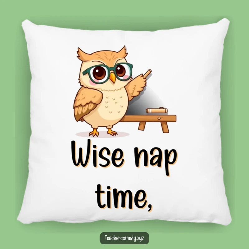 Funny Kawaii Owl Specs Pillow - Soft & Comical Comfort for Learners