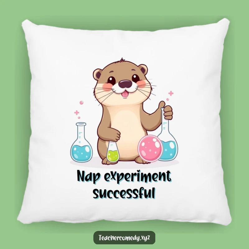 Funny Otter Pillow - Comfy Science Experiment Accent