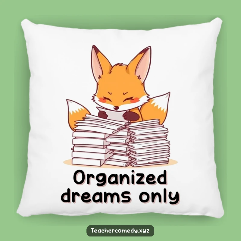 Funny Fox Organizer Pillow, Cozy Comfort For Neat Freaks