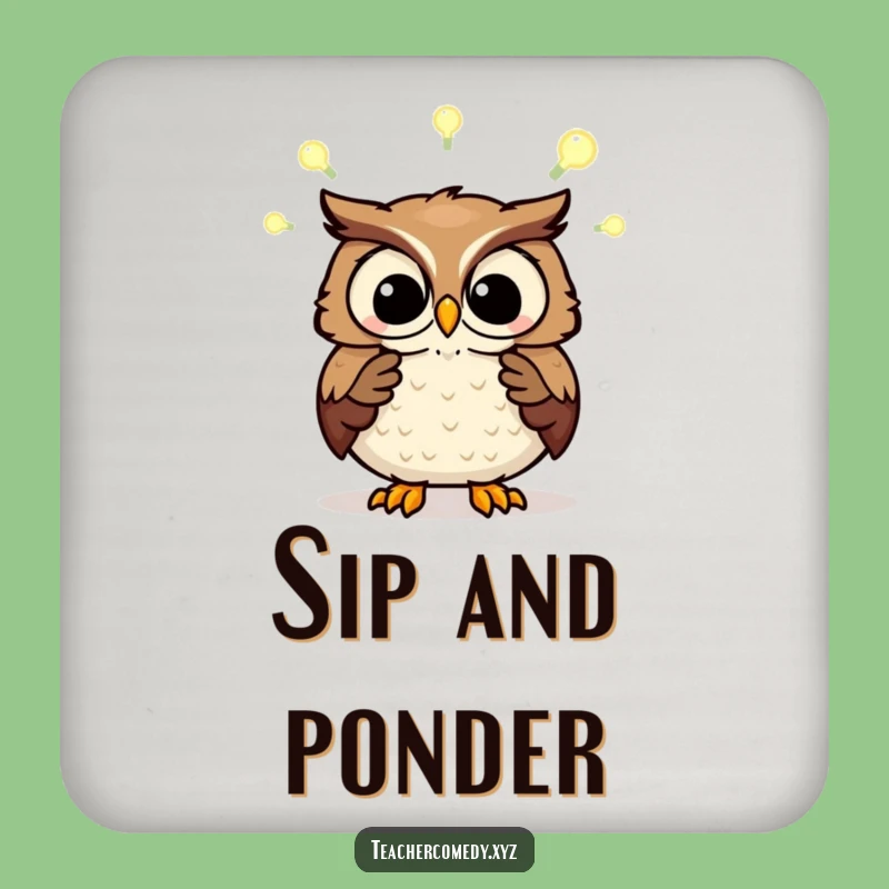Funny Wise Owl Coasters - Set of Intellectual Gifts