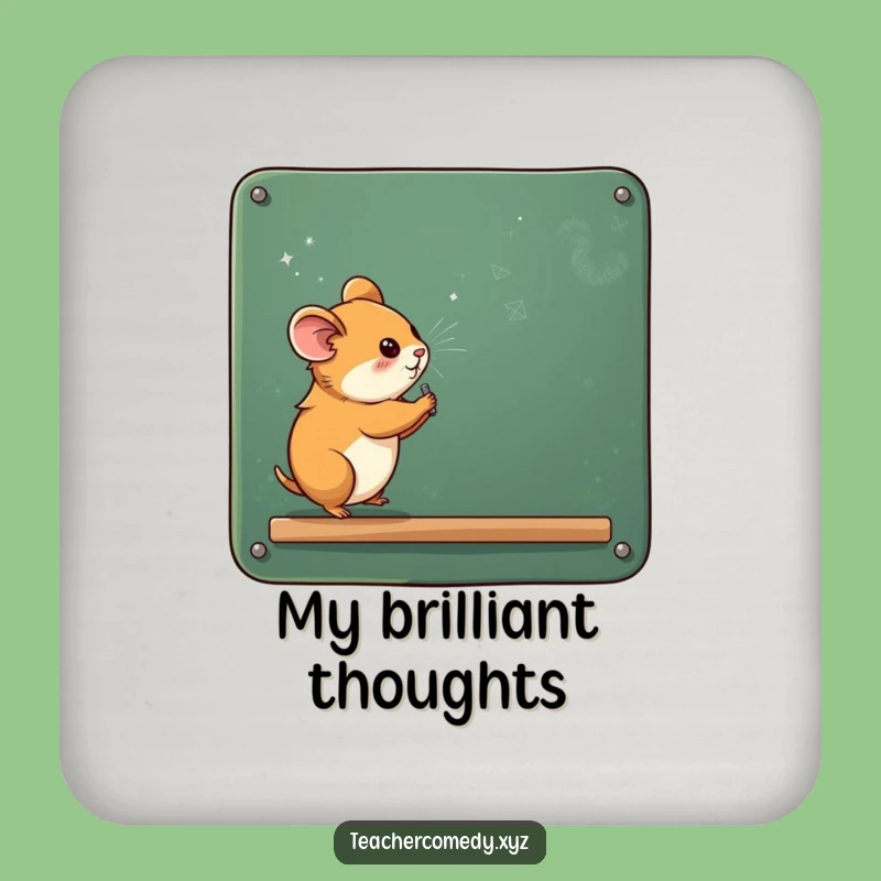 Funny Hamster Chalkboard Drink Coasters - Protect Your Surfaces with Wit