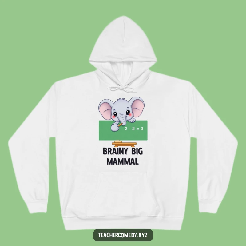 Funny Elephant Math Hoodie, Cozy Intellectual Sweatshirt For Smarty Pants