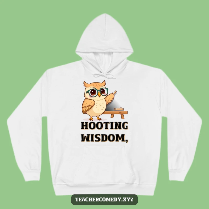 Funny Kawaii Owl Specs Hoodie - Cozy & Comical Intellectual Comfort