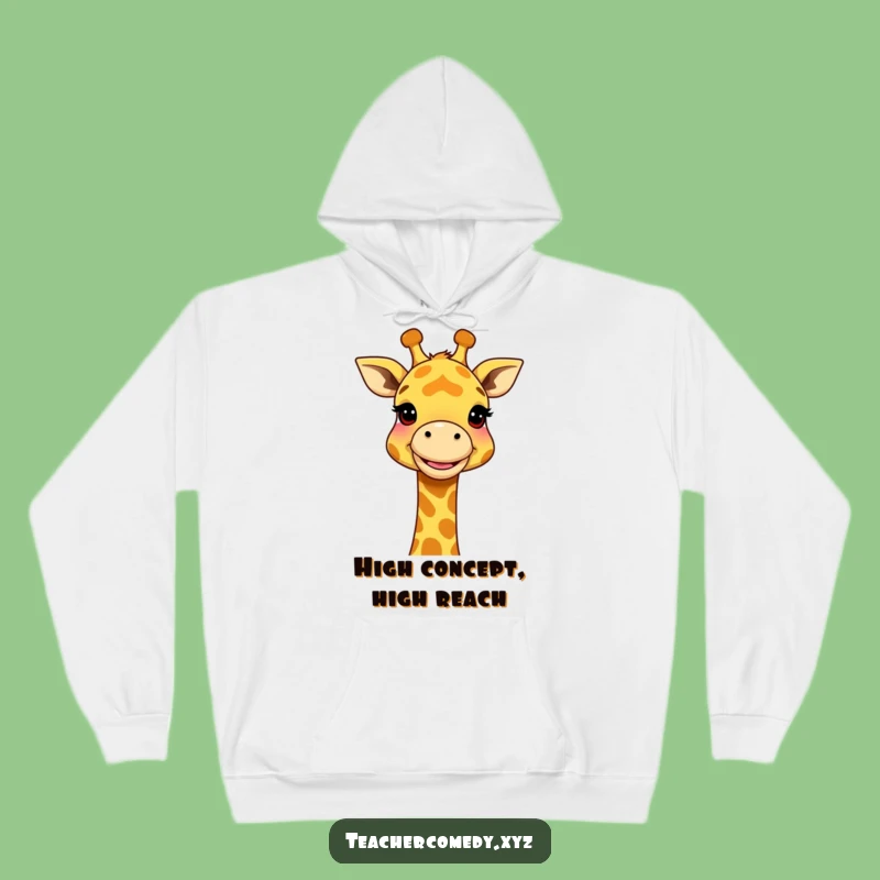 Funny Giraffe Genius Hoodie: Cozy Wear for Smart Animals Demonstrating Big Ideas, Gift