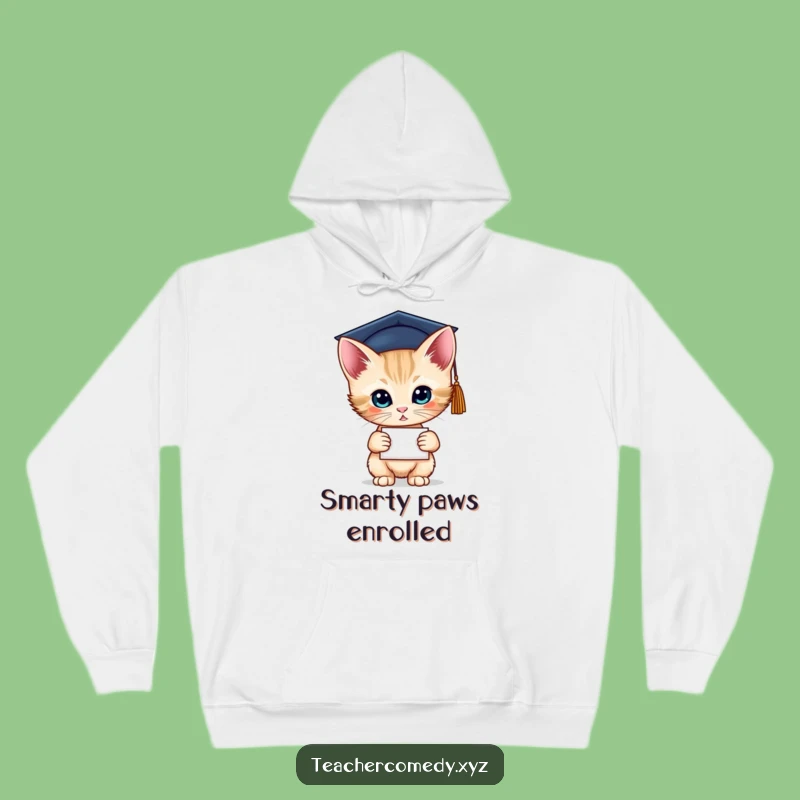 Funny Smart Kitten Hoodie - Cozy Gift for Graduates