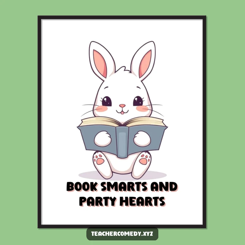 Free Printable Curious Rabbit Art - DIY Downloadable Whimsical Wall Decor for Book Nooks