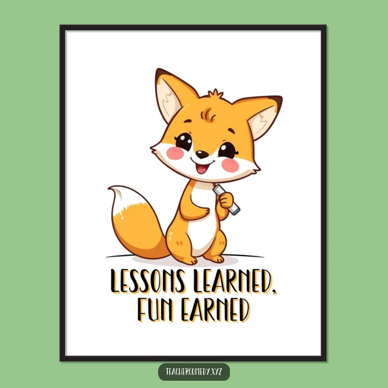 Free Printable Funny Fox Art - DIY Downloadable Playful Wall Decor for Instant Smiles