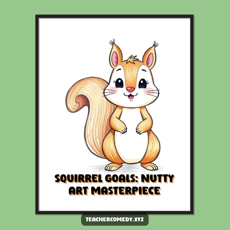 Free Printable Wall Art: Artistic Squirrel - Hilarious Downloadable Creative Art!