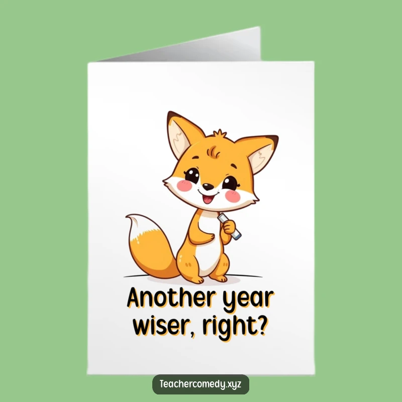 Free Printable Funny Fox Birthday Card - DIY Downloadable Gift for Instant Laughter
