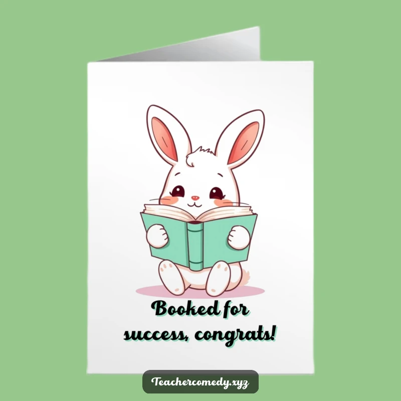 Free Printable Rabbit Congrats Card - Funny Downloadable Studious Achievement