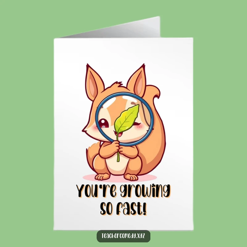 Free Printable Congrats Card: Squirrel's Joyful Discovery Downloadable Gift