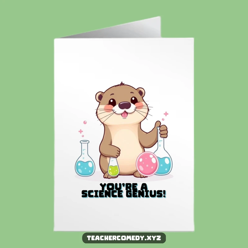 Free Printable Congrats Card: Otter Science Experiment - Celebrate Success