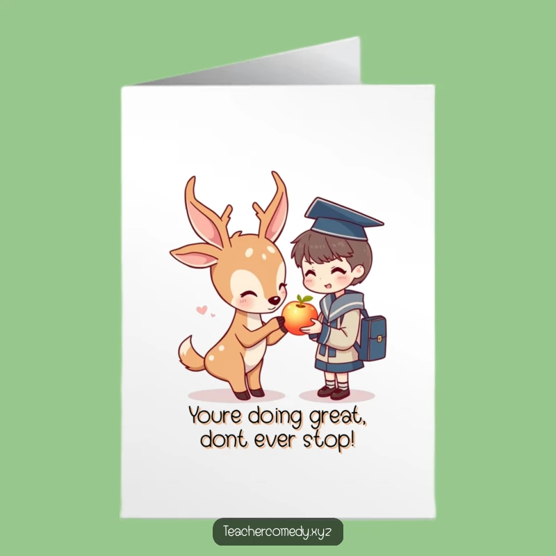 Free Printable Deer Student Congratulations Card - Funny Downloadable Gift for Achievers