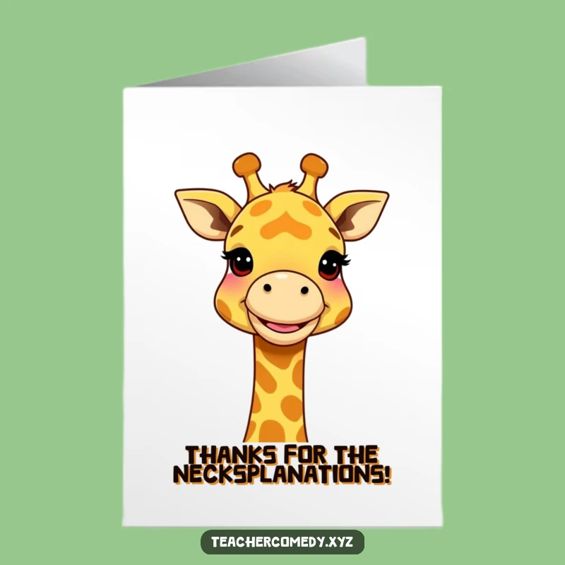Free Printable Thank You Card: Giraffe's Insight - Grateful Downloadable Humor