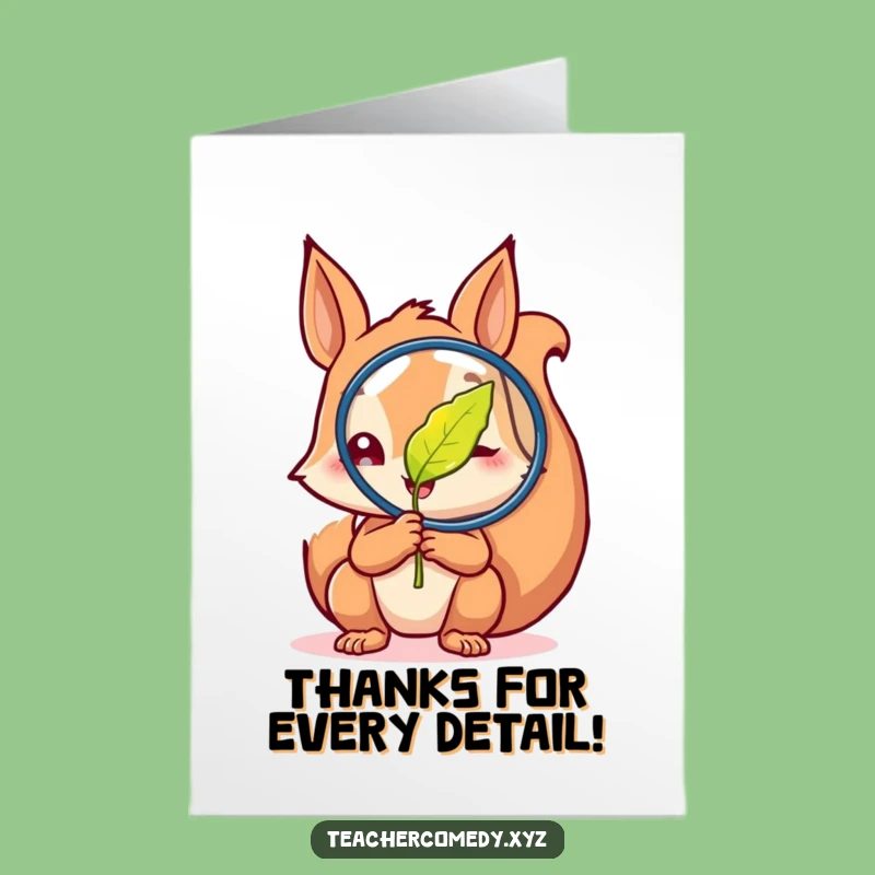 Free Printable Thank You Card: Curious Squirrel Nature Gift Downloadable
