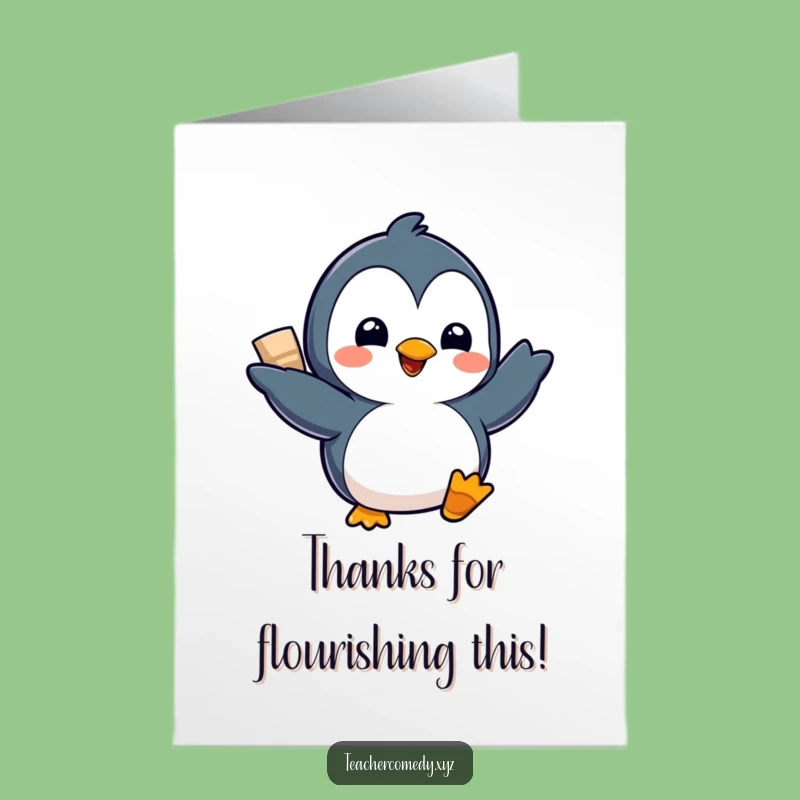Free Printable Thank You Card: Penguin Project Gift Funny Downloadable