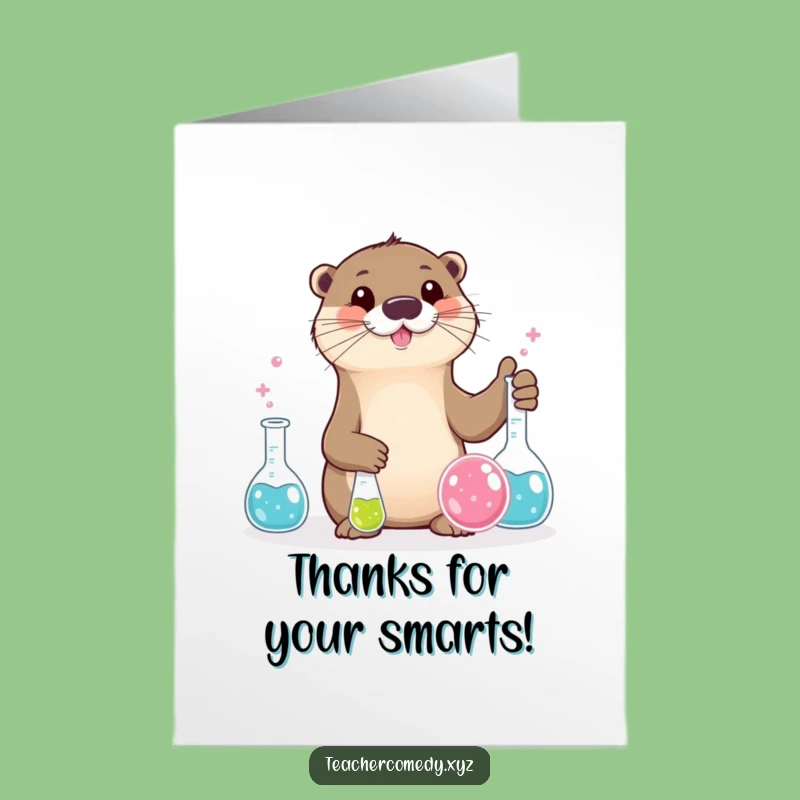 Free Printable Thank You Card: Otter Science - Grateful Download
