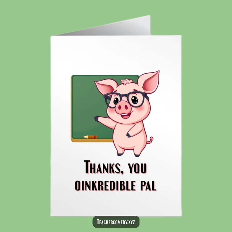 Free Printable Thank You Card: Smart Piggy - Cheerful Instructor Digital!