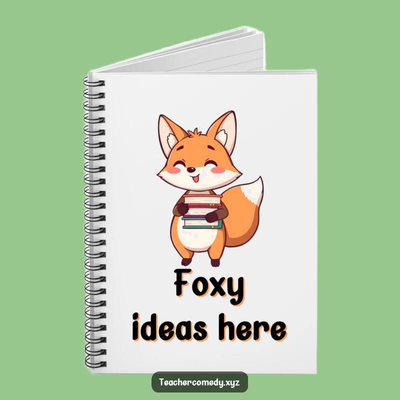 Funny Fox Reader Notebook: Happy Scholar for Jotting Ideas