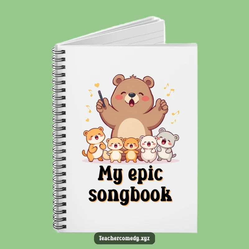 Funny Bear Choir Notebook - Compose Your Thoughts with Musical Flair