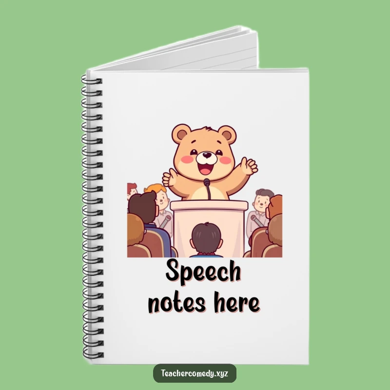 Funny Bear Speech Notebook: Enthusiastic Gestures - Hilarious Journal Gift!